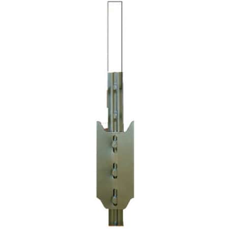 Grillgear TG133060601UW 78 x 2 x 2 in. Studded T-Style Fence Post Rail Steel - Green; Pack of 5 GR844234